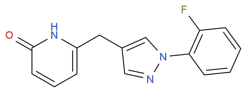 6-{[1-(2-fluorophenyl)-1H-pyrazol-4-yl]methyl}pyridin-2(1H)-one_Molecular_structure_CAS_)