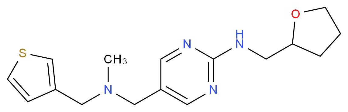 5-{[methyl(3-thienylmethyl)amino]methyl}-N-(tetrahydrofuran-2-ylmethyl)pyrimidin-2-amine_Molecular_structure_CAS_)