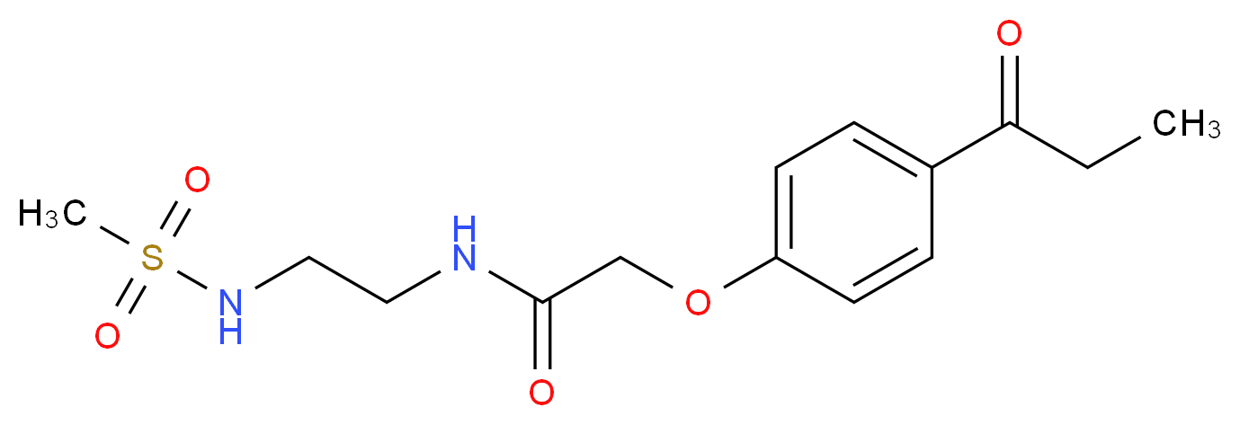 N-{2-[(methylsulfonyl)amino]ethyl}-2-(4-propionylphenoxy)acetamide_Molecular_structure_CAS_)