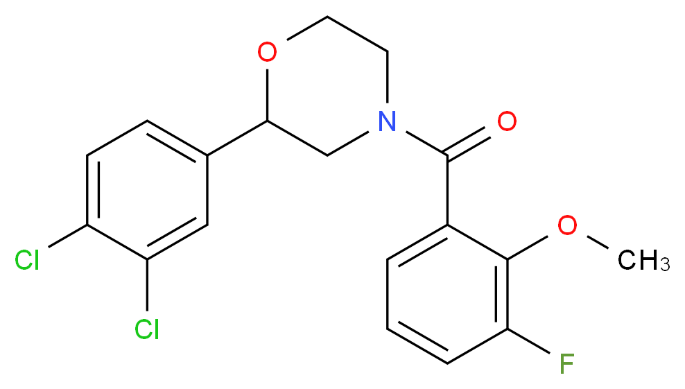 2-(3,4-dichlorophenyl)-4-(3-fluoro-2-methoxybenzoyl)morpholine_Molecular_structure_CAS_)