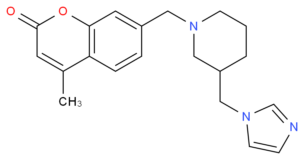 7-{[3-(1H-imidazol-1-ylmethyl)piperidin-1-yl]methyl}-4-methyl-2H-chromen-2-one_Molecular_structure_CAS_)
