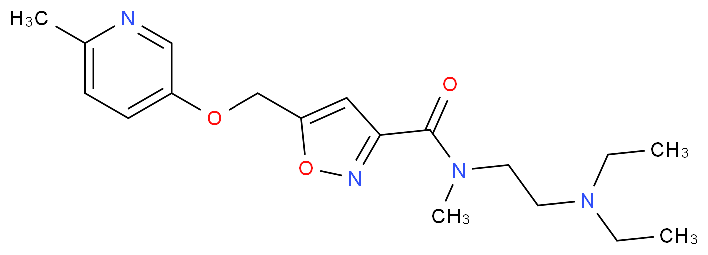 N-[2-(diethylamino)ethyl]-N-methyl-5-{[(6-methyl-3-pyridinyl)oxy]methyl}-3-isoxazolecarboxamide_Molecular_structure_CAS_)