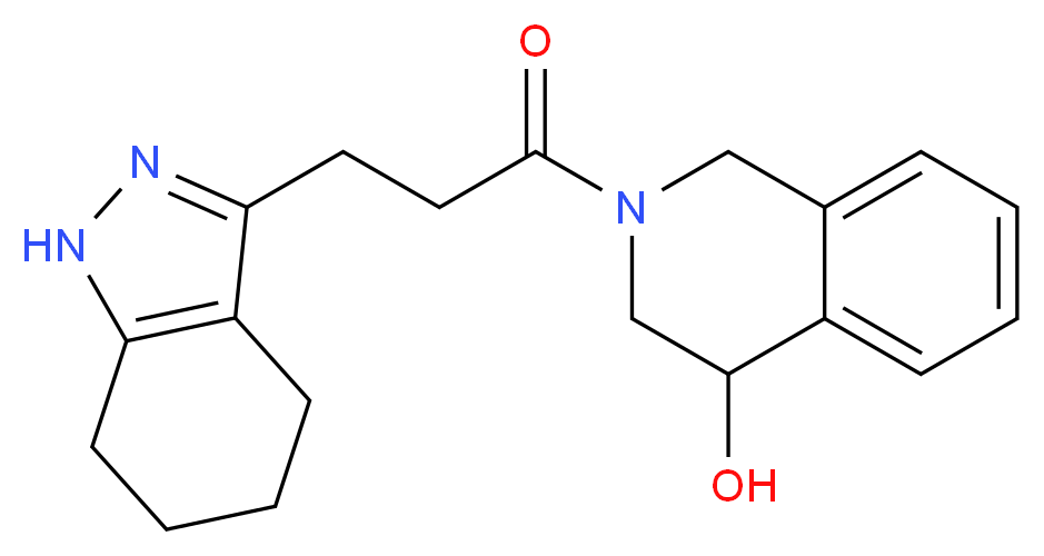 2-[3-(4,5,6,7-tetrahydro-1H-indazol-3-yl)propanoyl]-1,2,3,4-tetrahydroisoquinolin-4-ol_Molecular_structure_CAS_)