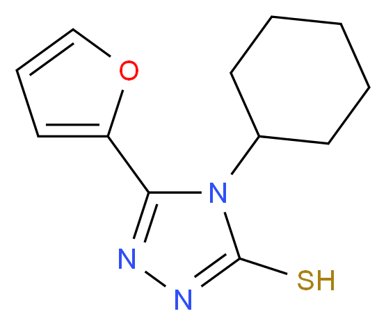 4-cyclohexyl-5-(2-furyl)-4H-1,2,4-triazole-3-thiol_Molecular_structure_CAS_)