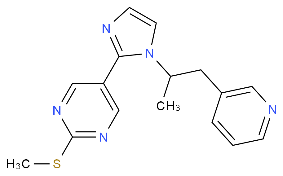 5-[1-(1-methyl-2-pyridin-3-ylethyl)-1H-imidazol-2-yl]-2-(methylthio)pyrimidine_Molecular_structure_CAS_)