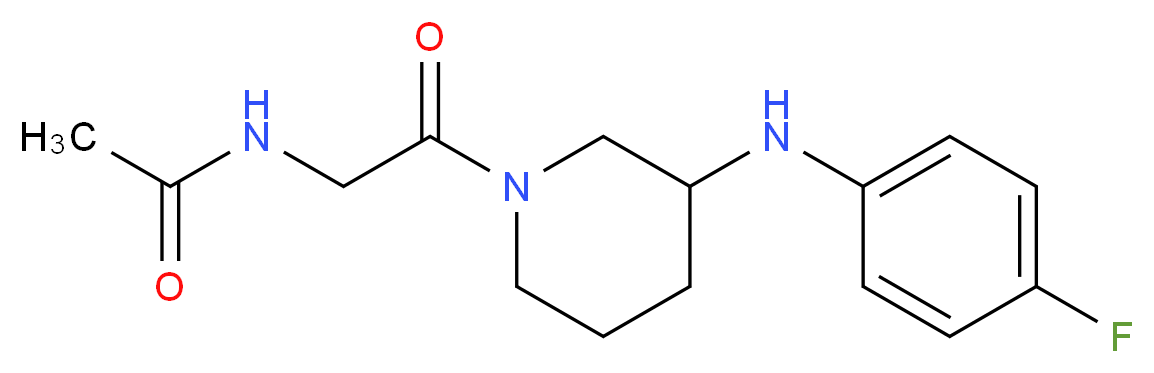 N-(2-{3-[(4-fluorophenyl)amino]-1-piperidinyl}-2-oxoethyl)acetamide_Molecular_structure_CAS_)