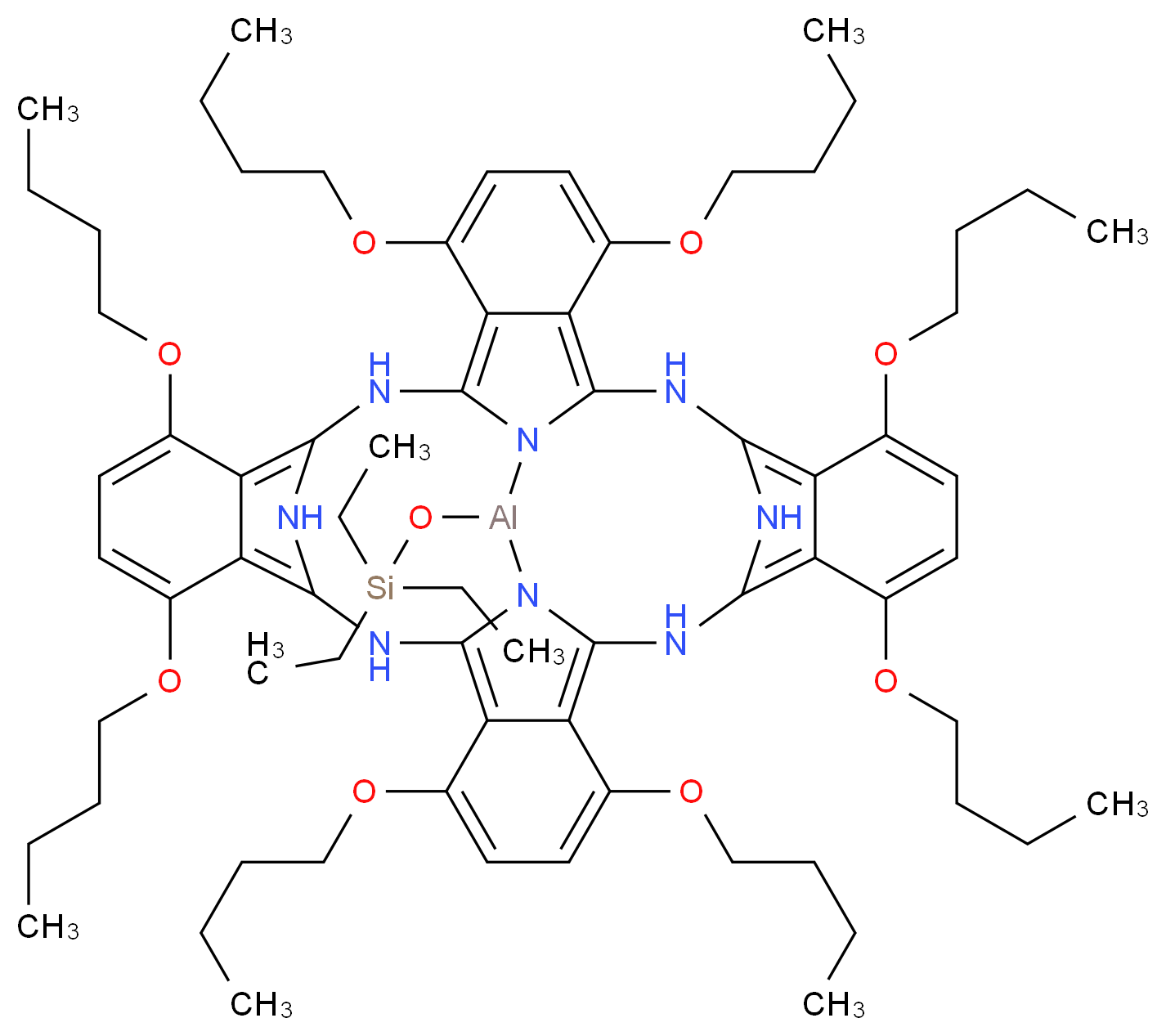 Aluminum 1,4,8,11,15,18,22,25-octabutoxy-29H,31H-phthalocyanine triethylsiloxide_Molecular_structure_CAS_129707-63-7)