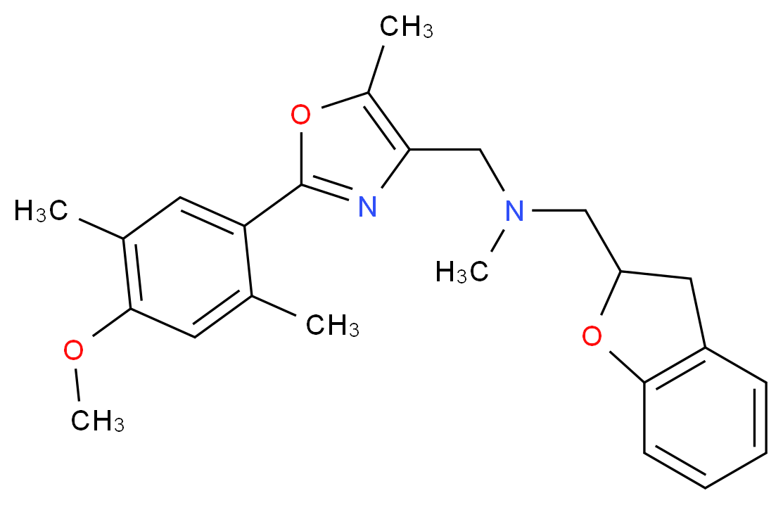 (2,3-dihydro-1-benzofuran-2-ylmethyl){[2-(4-methoxy-2,5-dimethylphenyl)-5-methyl-1,3-oxazol-4-yl]methyl}methylamine_Molecular_structure_CAS_)
