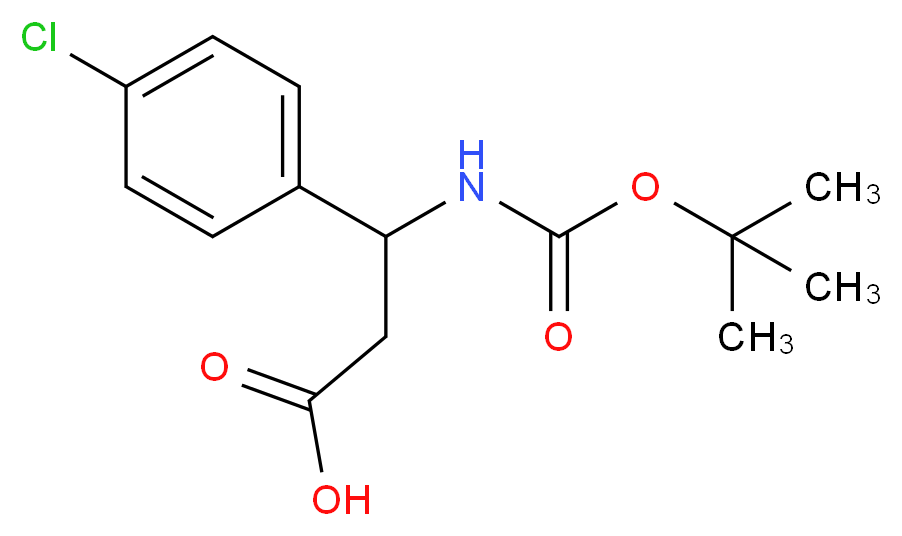 3-(Boc-amino)-3-(4-chlorophenyl)propionic acid_Molecular_structure_CAS_284493-65-8)