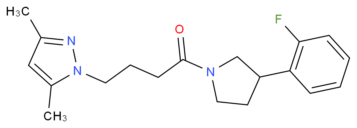 1-{4-[3-(2-fluorophenyl)-1-pyrrolidinyl]-4-oxobutyl}-3,5-dimethyl-1H-pyrazole_Molecular_structure_CAS_)