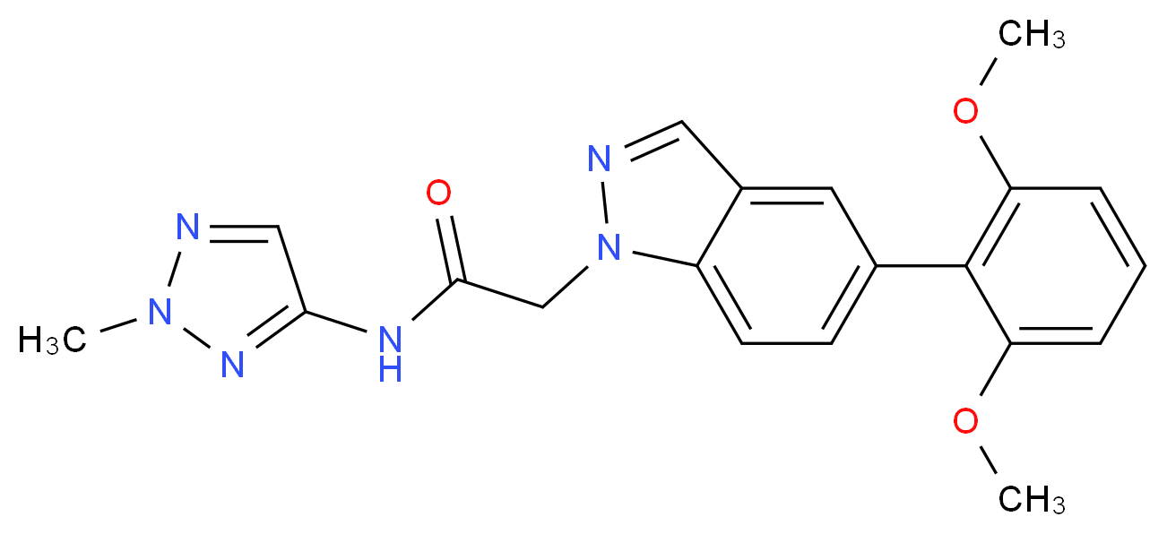 2-[5-(2,6-dimethoxyphenyl)-1H-indazol-1-yl]-N-(2-methyl-2H-1,2,3-triazol-4-yl)acetamide_Molecular_structure_CAS_)