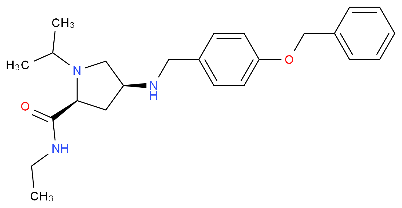 (4S)-4-{[4-(benzyloxy)benzyl]amino}-N-ethyl-1-isopropyl-L-prolinamide_Molecular_structure_CAS_)