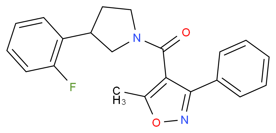 4-{[3-(2-fluorophenyl)-1-pyrrolidinyl]carbonyl}-5-methyl-3-phenylisoxazole_Molecular_structure_CAS_)