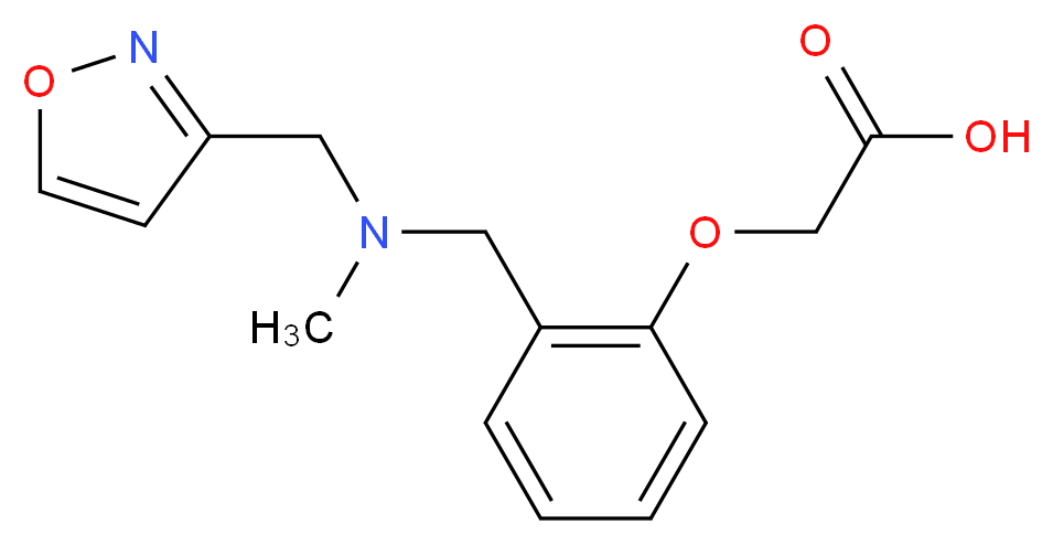 (2-{[(isoxazol-3-ylmethyl)(methyl)amino]methyl}phenoxy)acetic acid_Molecular_structure_CAS_)