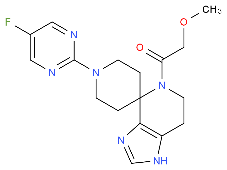 1'-(5-fluoropyrimidin-2-yl)-5-(methoxyacetyl)-1,5,6,7-tetrahydrospiro[imidazo[4,5-c]pyridine-4,4'-piperidine]_Molecular_structure_CAS_)