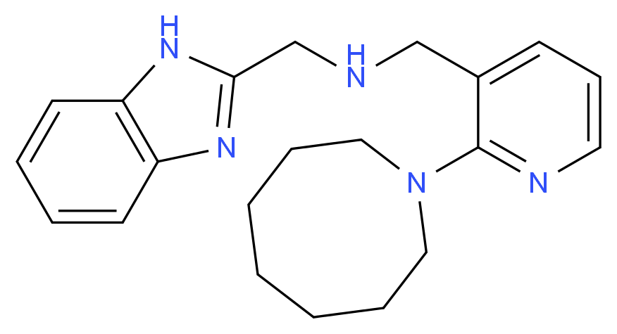 1-[2-(1-azocanyl)-3-pyridinyl]-N-(1H-benzimidazol-2-ylmethyl)methanamine_Molecular_structure_CAS_)