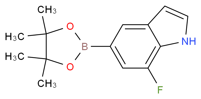 7-Fluoro-1H-indole-5-boronic acid, pinacol ester_Molecular_structure_CAS_837392-56-0)