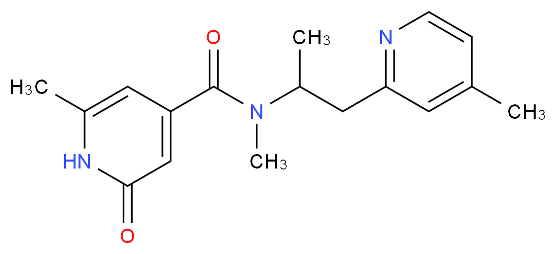 N,6-dimethyl-N-[1-methyl-2-(4-methylpyridin-2-yl)ethyl]-2-oxo-1,2-dihydropyridine-4-carboxamide_Molecular_structure_CAS_)