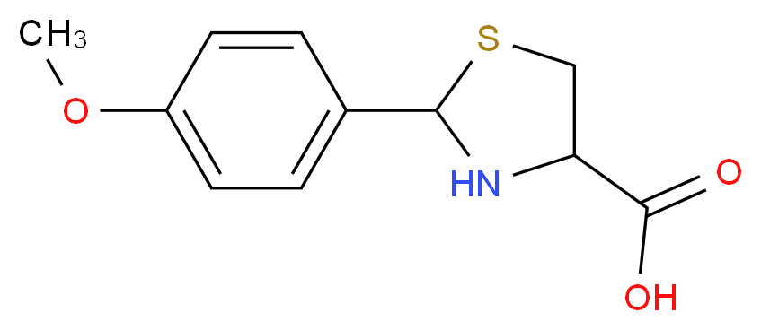 2-(4-Methoxy-phenyl)-thiazolidine-4-carboxylic acid_Molecular_structure_CAS_65884-40-4)