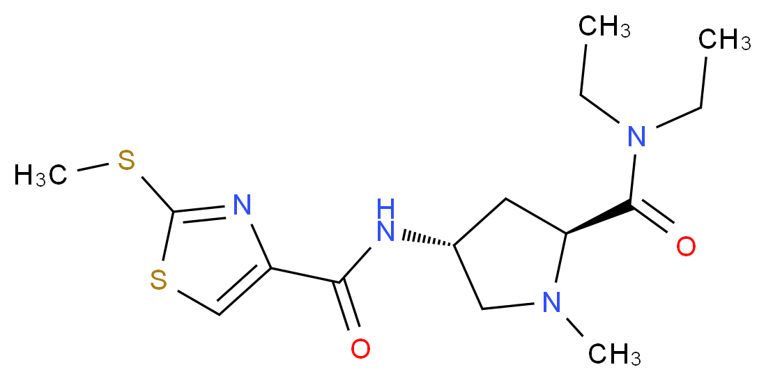 (4R)-N,N-diethyl-1-methyl-4-({[2-(methylthio)-1,3-thiazol-4-yl]carbonyl}amino)-L-prolinamide_Molecular_structure_CAS_)