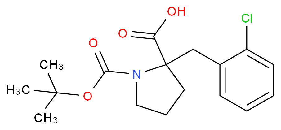 Boc-α-(2-chlorobenzyl)-DL-Pro-OH_Molecular_structure_CAS_351002-86-3)