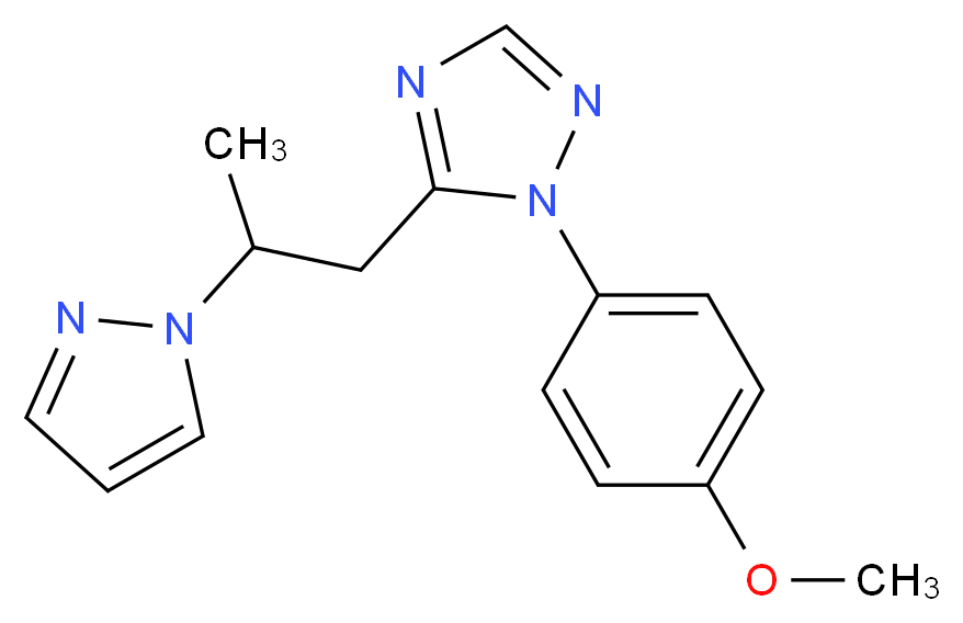 1-(4-methoxyphenyl)-5-[2-(1H-pyrazol-1-yl)propyl]-1H-1,2,4-triazole_Molecular_structure_CAS_)