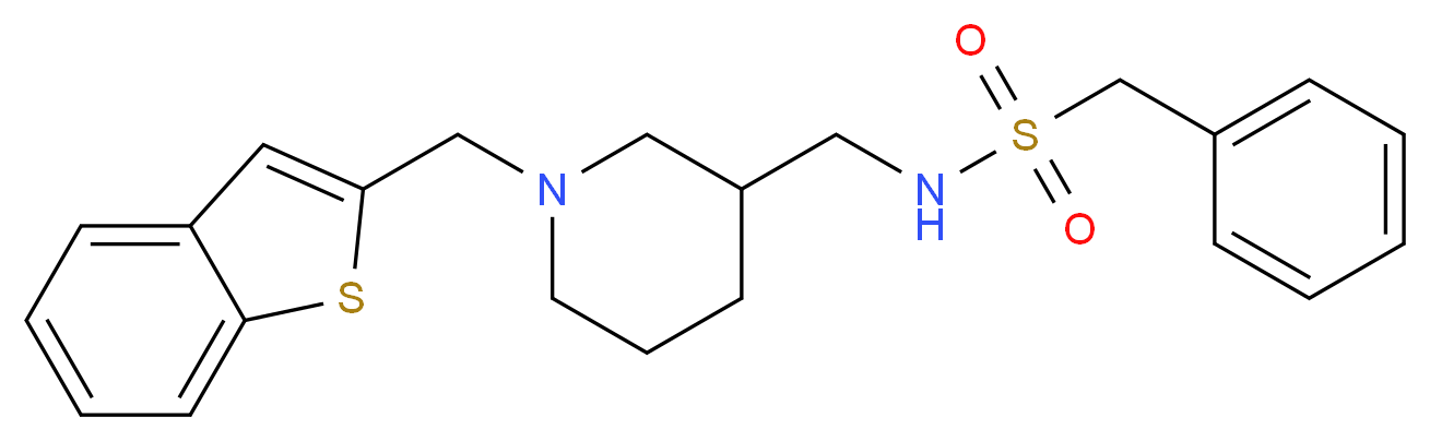 N-{[1-(1-benzothien-2-ylmethyl)-3-piperidinyl]methyl}-1-phenylmethanesulfonamide_Molecular_structure_CAS_)