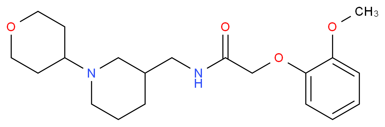 2-(2-methoxyphenoxy)-N-{[1-(tetrahydro-2H-pyran-4-yl)piperidin-3-yl]methyl}acetamide_Molecular_structure_CAS_)