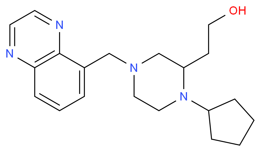 2-[1-cyclopentyl-4-(5-quinoxalinylmethyl)-2-piperazinyl]ethanol_Molecular_structure_CAS_)