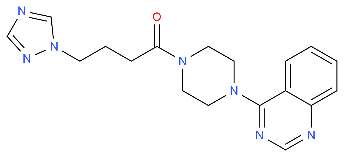 4-{4-[4-(1H-1,2,4-triazol-1-yl)butanoyl]-1-piperazinyl}quinazoline_Molecular_structure_CAS_)