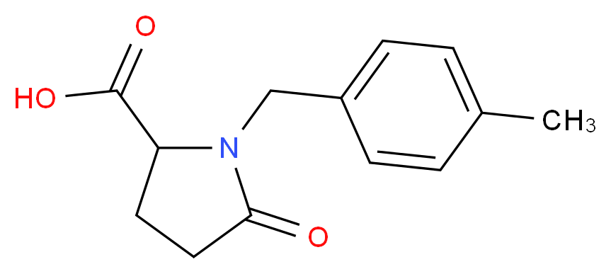 1-[(4-methylphenyl)methyl]-5-oxopyrrolidine-2-carboxylic acid_Molecular_structure_CAS_)