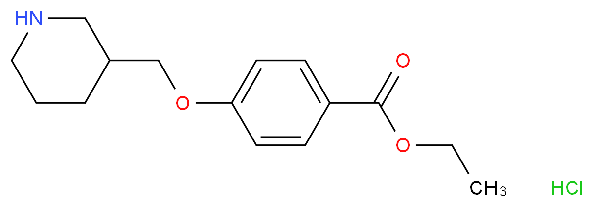 Ethyl 4-(3-piperidinylmethoxy)benzoate hydrochloride_Molecular_structure_CAS_)