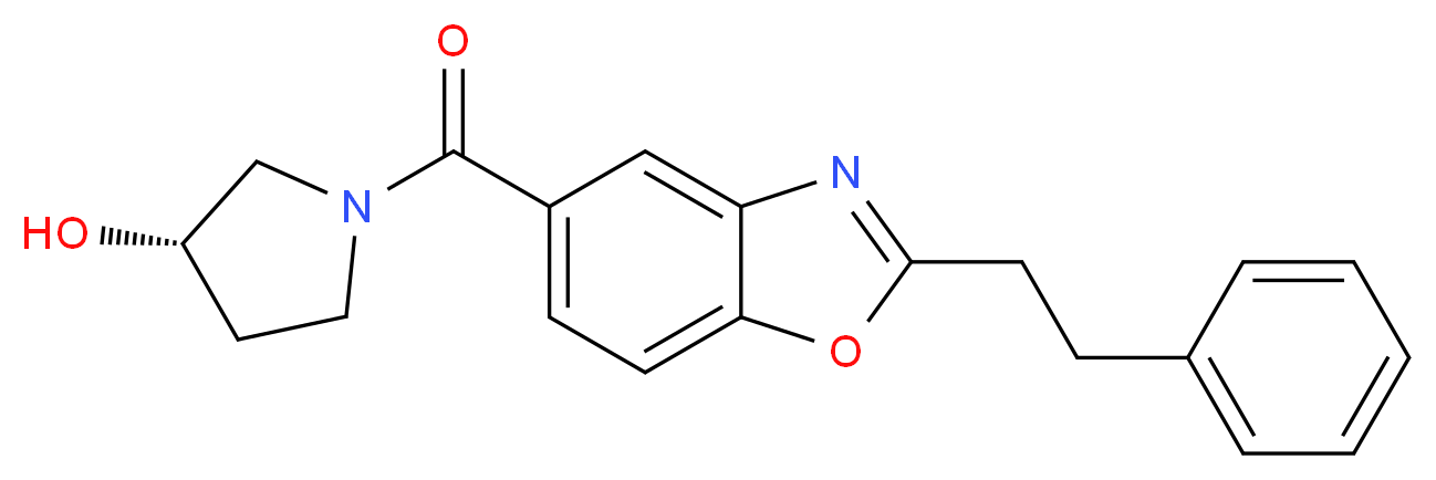 (3S)-1-{[2-(2-phenylethyl)-1,3-benzoxazol-5-yl]carbonyl}-3-pyrrolidinol_Molecular_structure_CAS_)