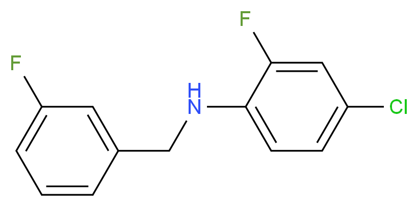 4-Chloro-2-fluoro-N-(3-fluorobenzyl)aniline_Molecular_structure_CAS_1152635-39-6)