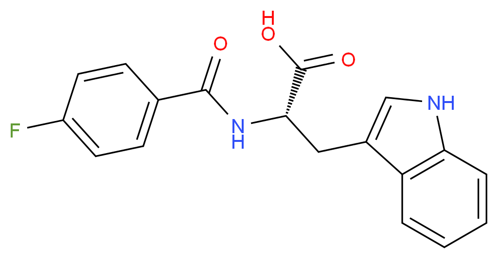 (2S)-2-[(4-fluorobenzoyl)amino]-3-(1H-indol-3-yl)propanoic acid_Molecular_structure_CAS_)