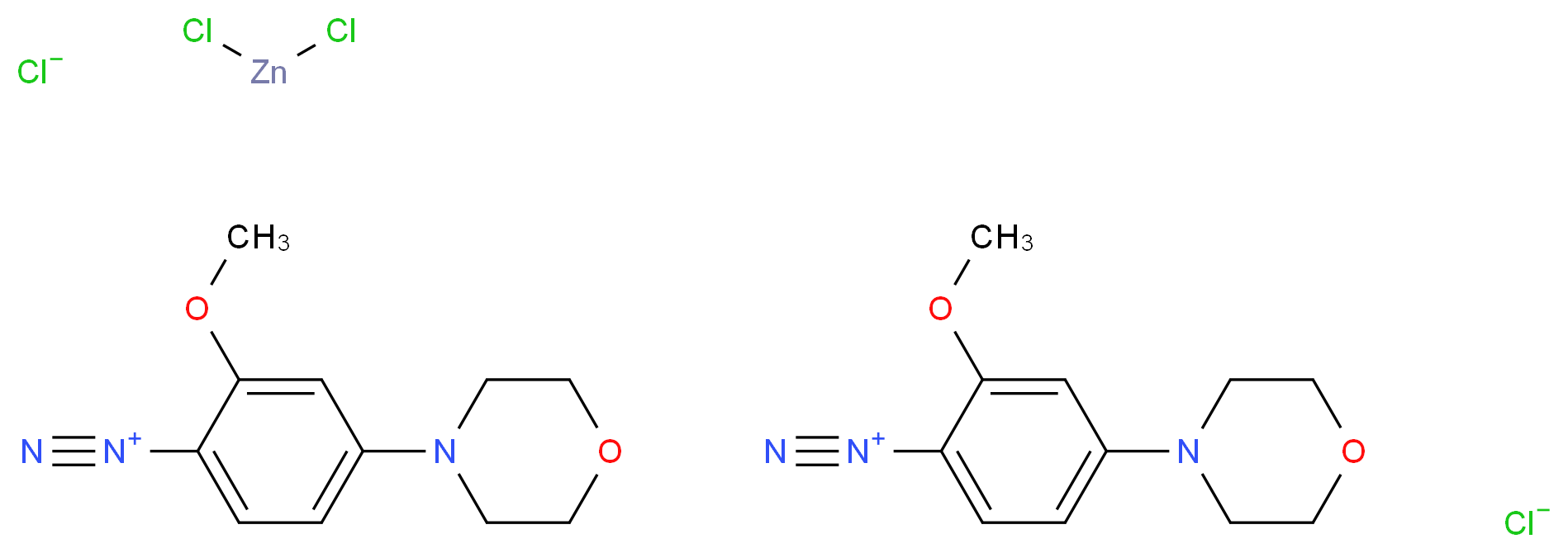 2-Methoxy-4-morpholinobenzenediazonium chloride zinc chloride double salt_Molecular_structure_CAS_67801-08-5)