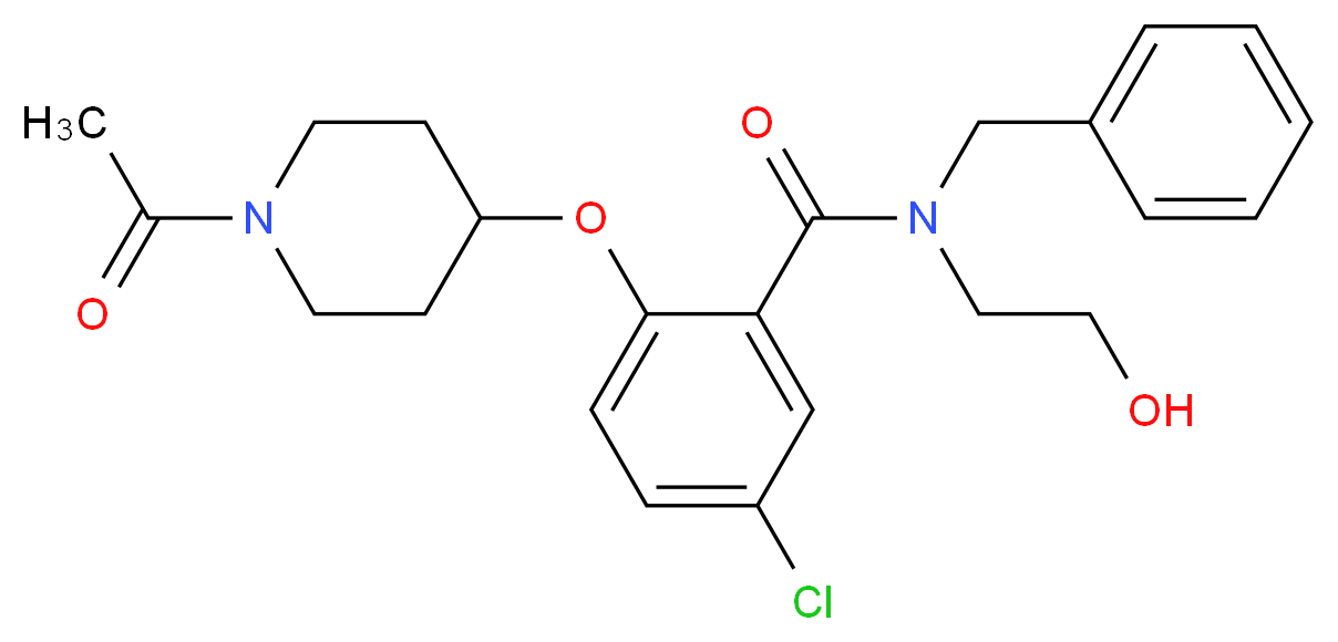 2-[(1-acetyl-4-piperidinyl)oxy]-N-benzyl-5-chloro-N-(2-hydroxyethyl)benzamide_Molecular_structure_CAS_)