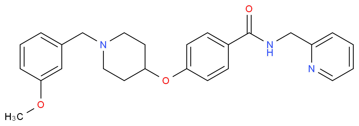 4-{[1-(3-methoxybenzyl)-4-piperidinyl]oxy}-N-(2-pyridinylmethyl)benzamide_Molecular_structure_CAS_)