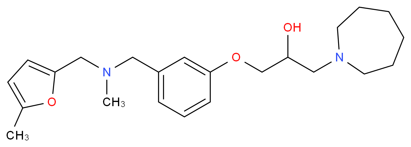 1-(1-azepanyl)-3-[3-({methyl[(5-methyl-2-furyl)methyl]amino}methyl)phenoxy]-2-propanol_Molecular_structure_CAS_)