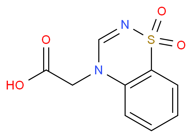 2-(1,1-dioxo-4H-1$l^{6},2,4-benzothiadiazin-4-yl)acetic acid_Molecular_structure_CAS_)