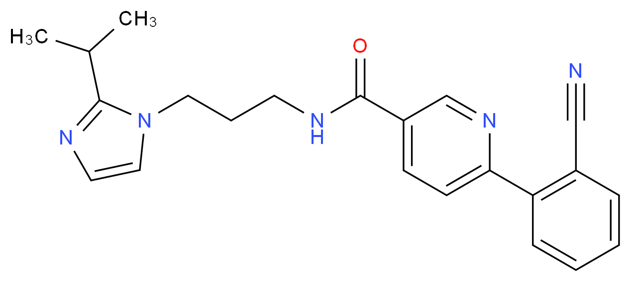 6-(2-cyanophenyl)-N-[3-(2-isopropyl-1H-imidazol-1-yl)propyl]nicotinamide_Molecular_structure_CAS_)