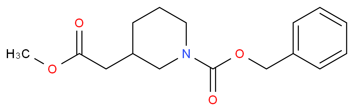 Benzyl 3-(2-Methoxy-2-oxoethyl)piperidine-1-carboxylate_Molecular_structure_CAS_86827-08-9)