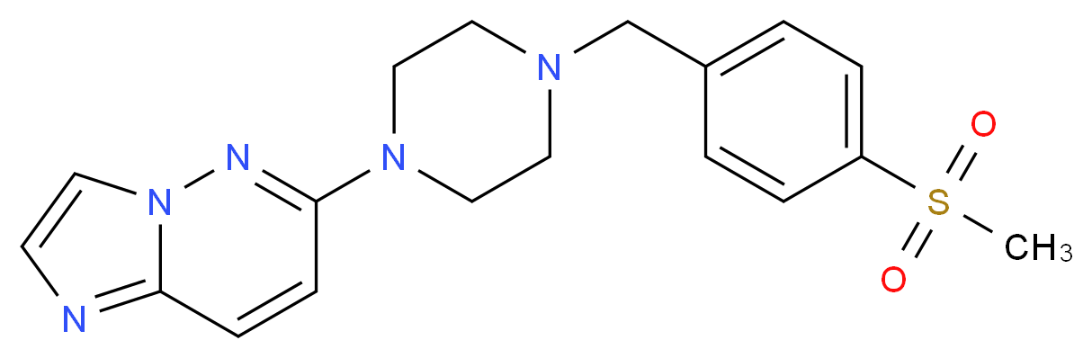 6-{4-[4-(methylsulfonyl)benzyl]piperazin-1-yl}imidazo[1,2-b]pyridazine_Molecular_structure_CAS_)