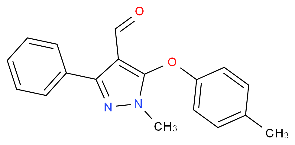 1-Methyl-5-(4-methylphenoxy)-3-phenyl-1H-pyrazole-4-carbaldehyde_Molecular_structure_CAS_)