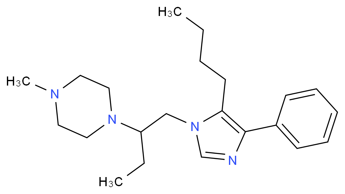 1-{1-[(5-butyl-4-phenyl-1H-imidazol-1-yl)methyl]propyl}-4-methylpiperazine_Molecular_structure_CAS_)