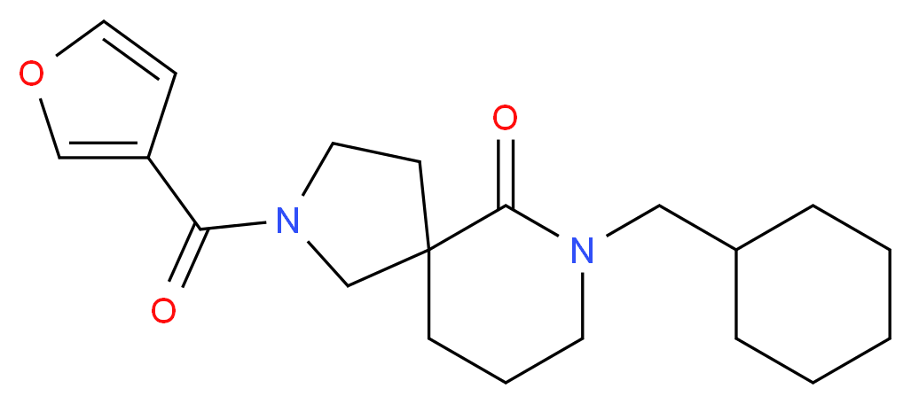 7-(cyclohexylmethyl)-2-(3-furoyl)-2,7-diazaspiro[4.5]decan-6-one_Molecular_structure_CAS_)