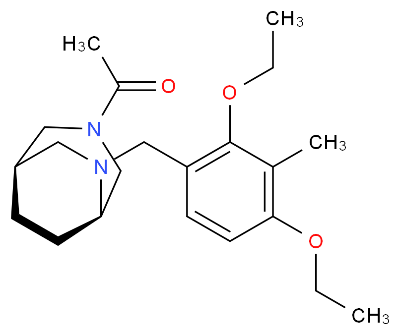 (1R*,5R*)-3-acetyl-6-(2,4-diethoxy-3-methylbenzyl)-3,6-diazabicyclo[3.2.2]nonane_Molecular_structure_CAS_)