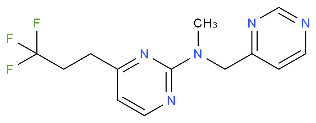 N-methyl-N-(pyrimidin-4-ylmethyl)-4-(3,3,3-trifluoropropyl)pyrimidin-2-amine_Molecular_structure_CAS_)
