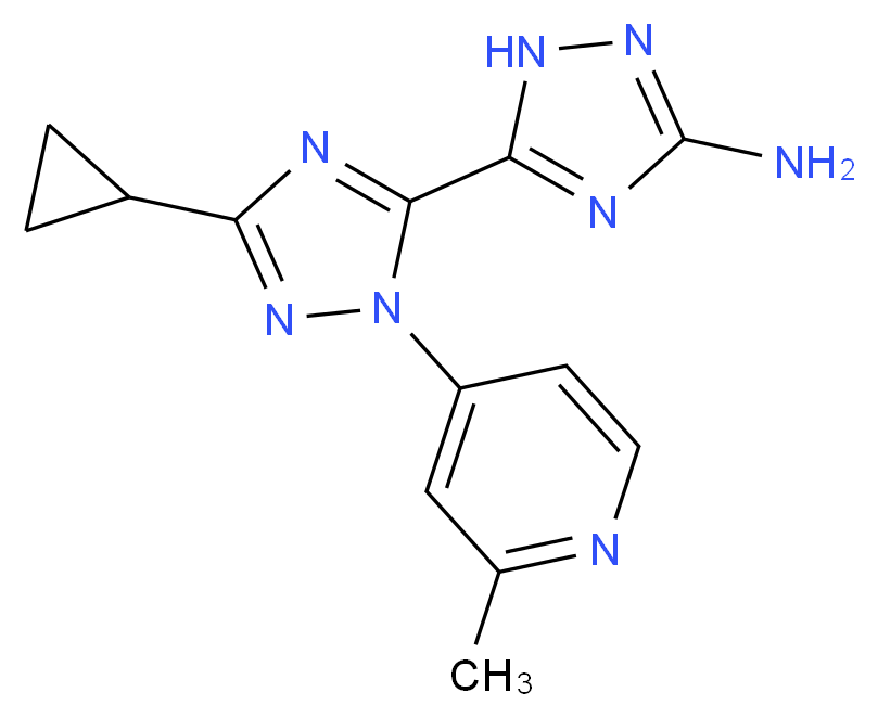 5'-cyclopropyl-2'-(2-methylpyridin-4-yl)-2H,2'H-3,3'-bi-1,2,4-triazol-5-amine_Molecular_structure_CAS_)