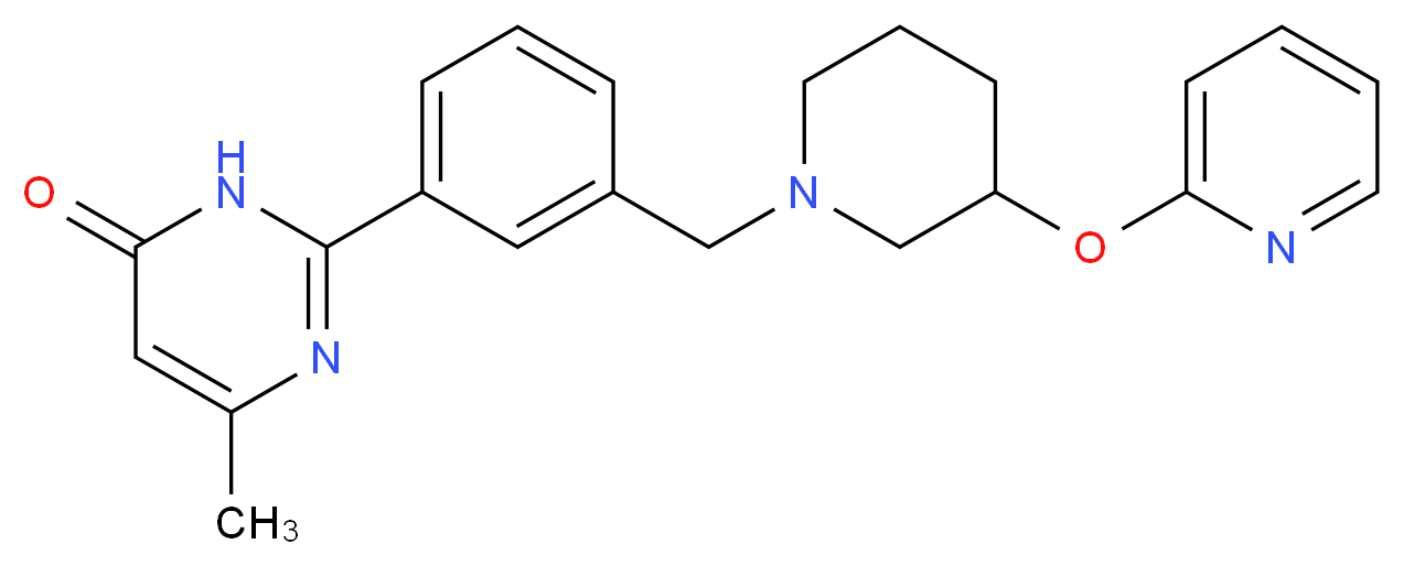 6-methyl-2-(3-{[3-(pyridin-2-yloxy)piperidin-1-yl]methyl}phenyl)pyrimidin-4(3H)-one_Molecular_structure_CAS_)